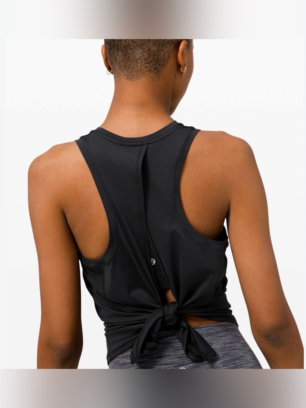 LULULEMON black All Tied Up tie back tank top 6/8